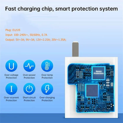 33W USB Fast Charger Quick Charge Mobile Phone Power Adapter for Xiaomi Redmi Note 13 12 11 10 Iphone Samsung EU/US Plug Charger